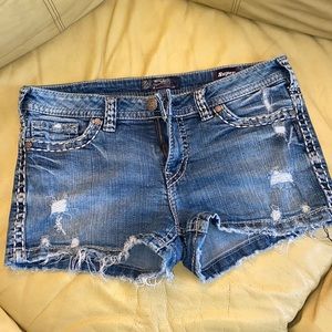 Silver Jean shorts